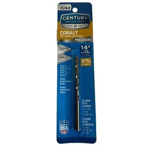 CENTURY DRILL AND TOOL 26211 11/64" Pro Grade Cobalt Drill Bit 🔥